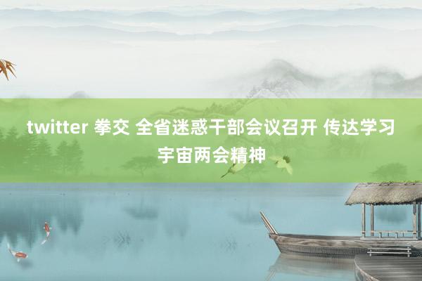 twitter 拳交 全省迷惑干部会议召开 传达学习宇宙两会精神